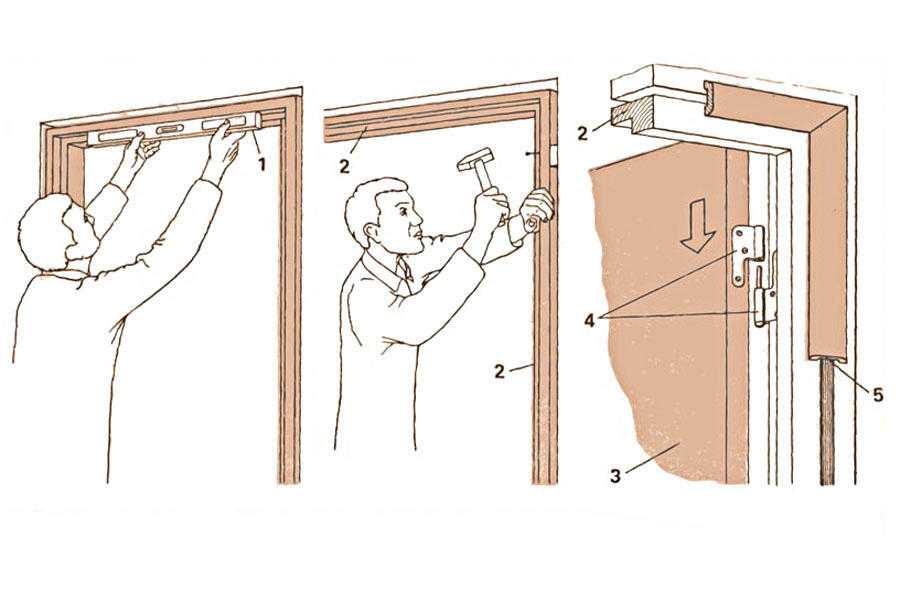Как собрать и установить дверную коробку своими руками