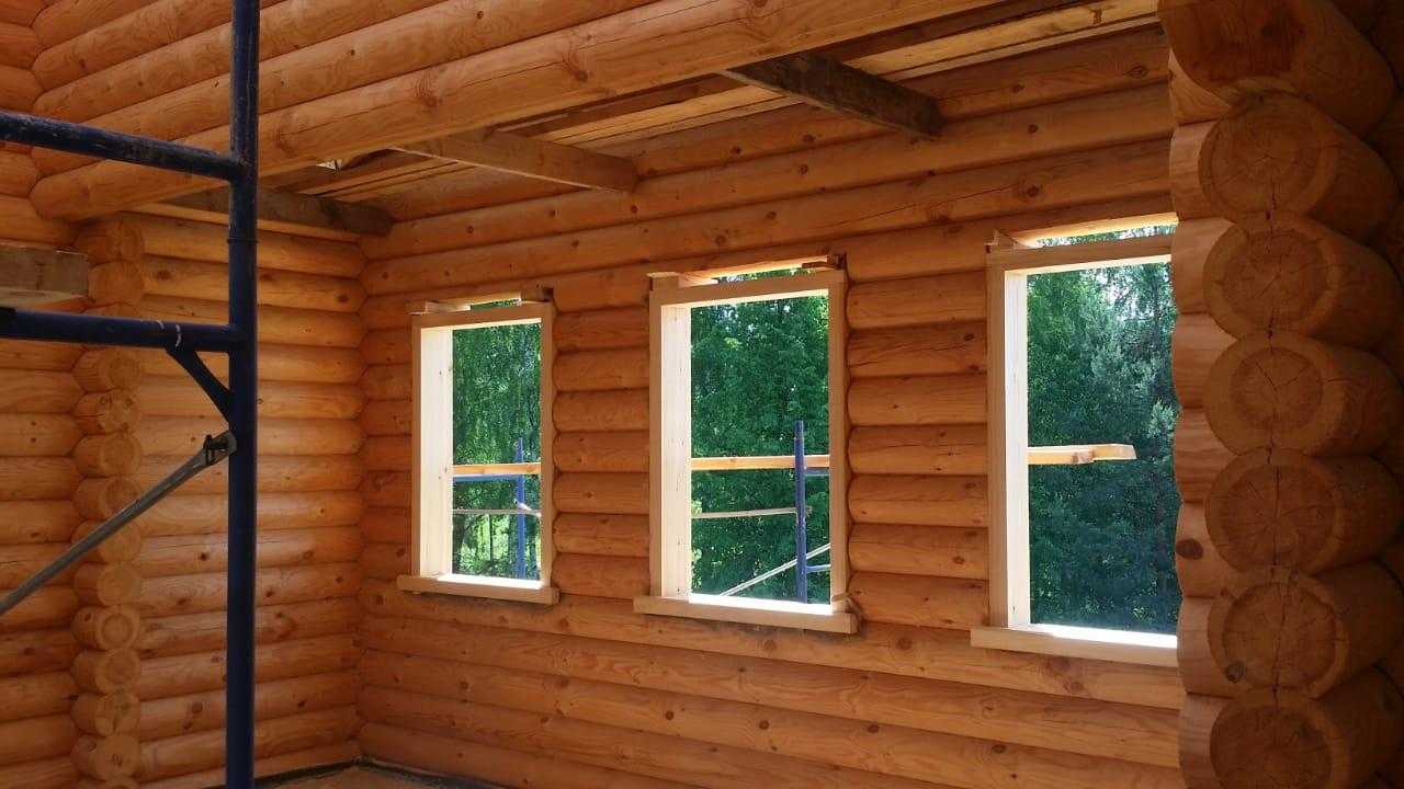 Окосячка окна деревянного дома