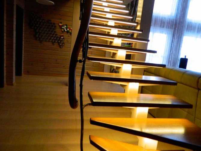 Светодиодная подсветка лестницы – все особенности монтажа + видео