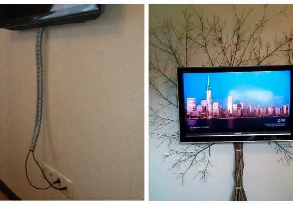 Как спрятать на стене провода от телевизора: способы маскировки