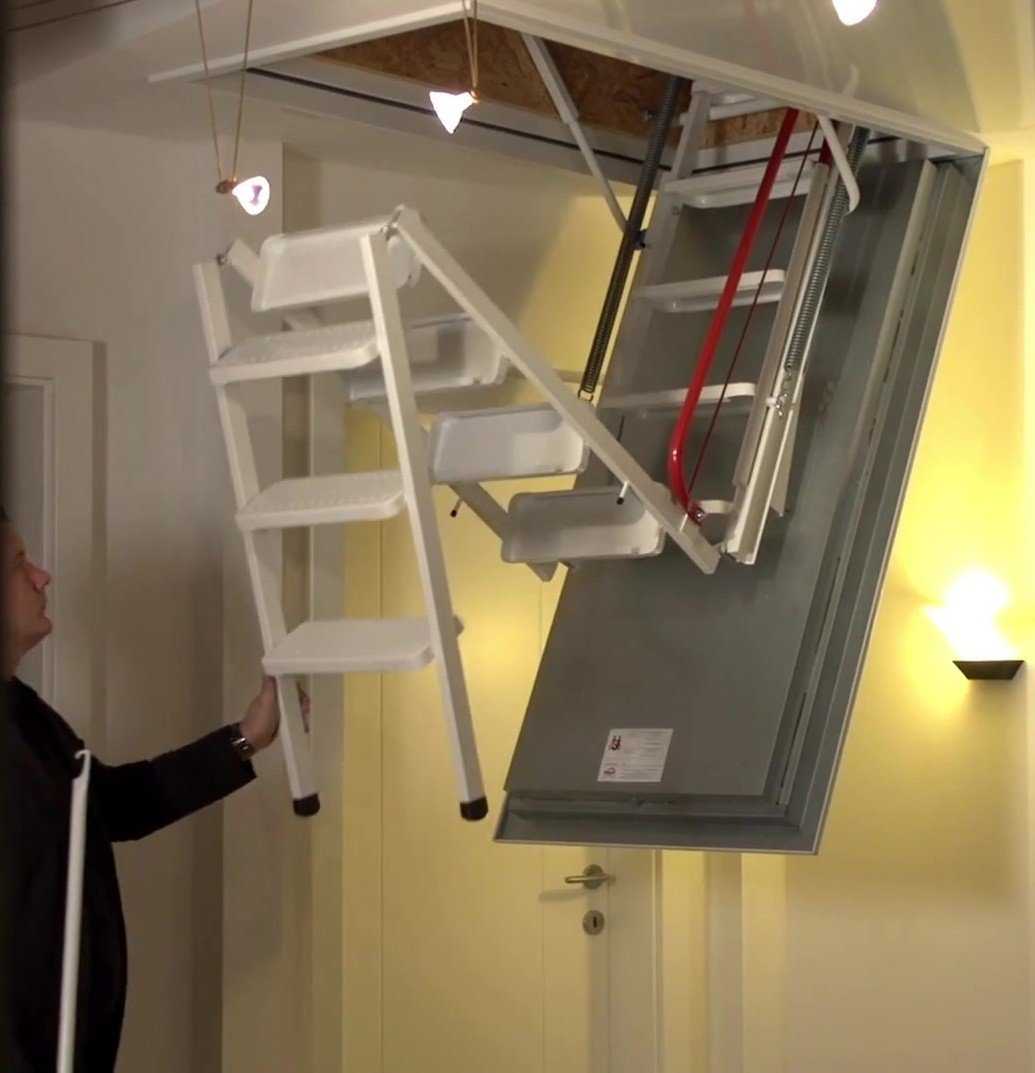 Люк с лестницей на чердак - видео-инструкция по монтажу своими руками особенности чердачных лестничных конструкций с фото инструкцией