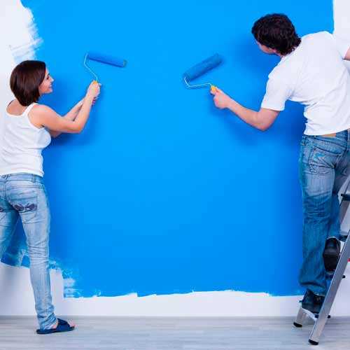  краска для внутренней отделки стен: способы нанесения