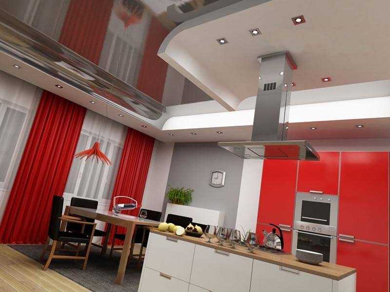 Можно ли устанавливать натяжной потолок на кухне: преимущества и недостатки