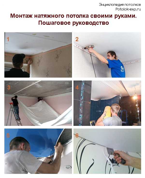 Технология установки натяжных потолков, фото и видео инструкции