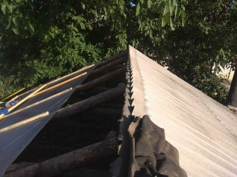 Ремонт шиферной крыши