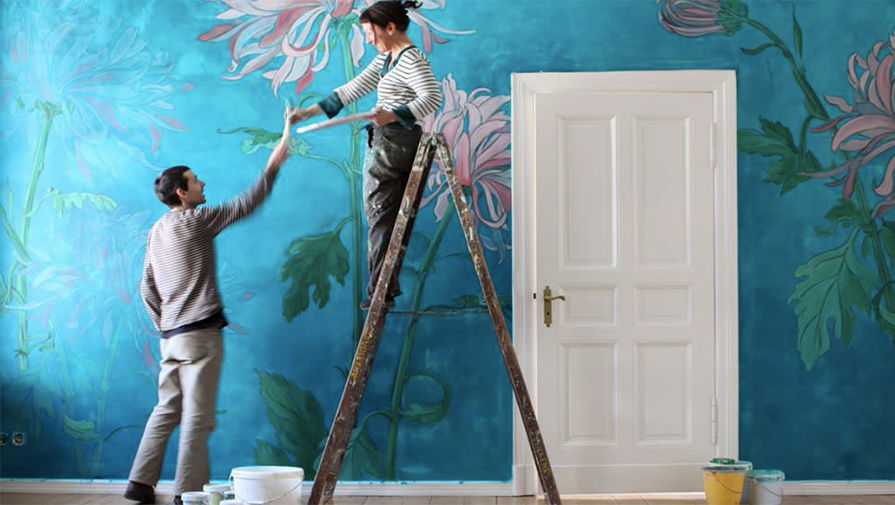 Роспись стен своими руками (44 фото): как расписать их в квартире акриловыми красками? трафареты для начинающих, роспись в интерьере ванной и других комнат