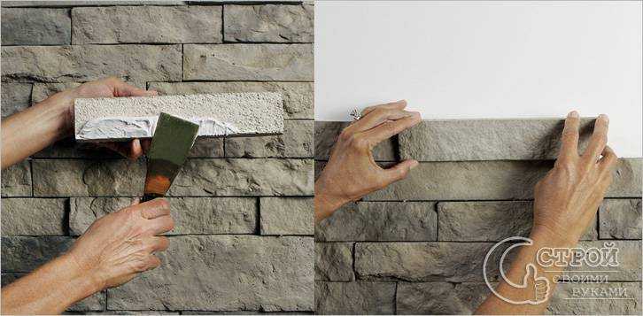 Клей для гипсовой плитки: белый клей и вариант «под кирпич» для декоративных покрытий, чем клеить плитку на стену