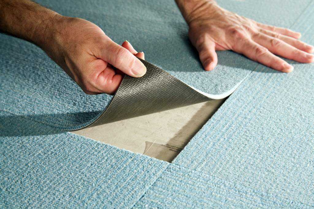 Монтаж ковровой плитки на клей: правильная технология