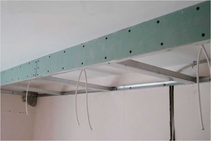 Короб из гипсокартона на потолке: монтаж короба с подсветкой своими руками, высота, размеры, инструкция