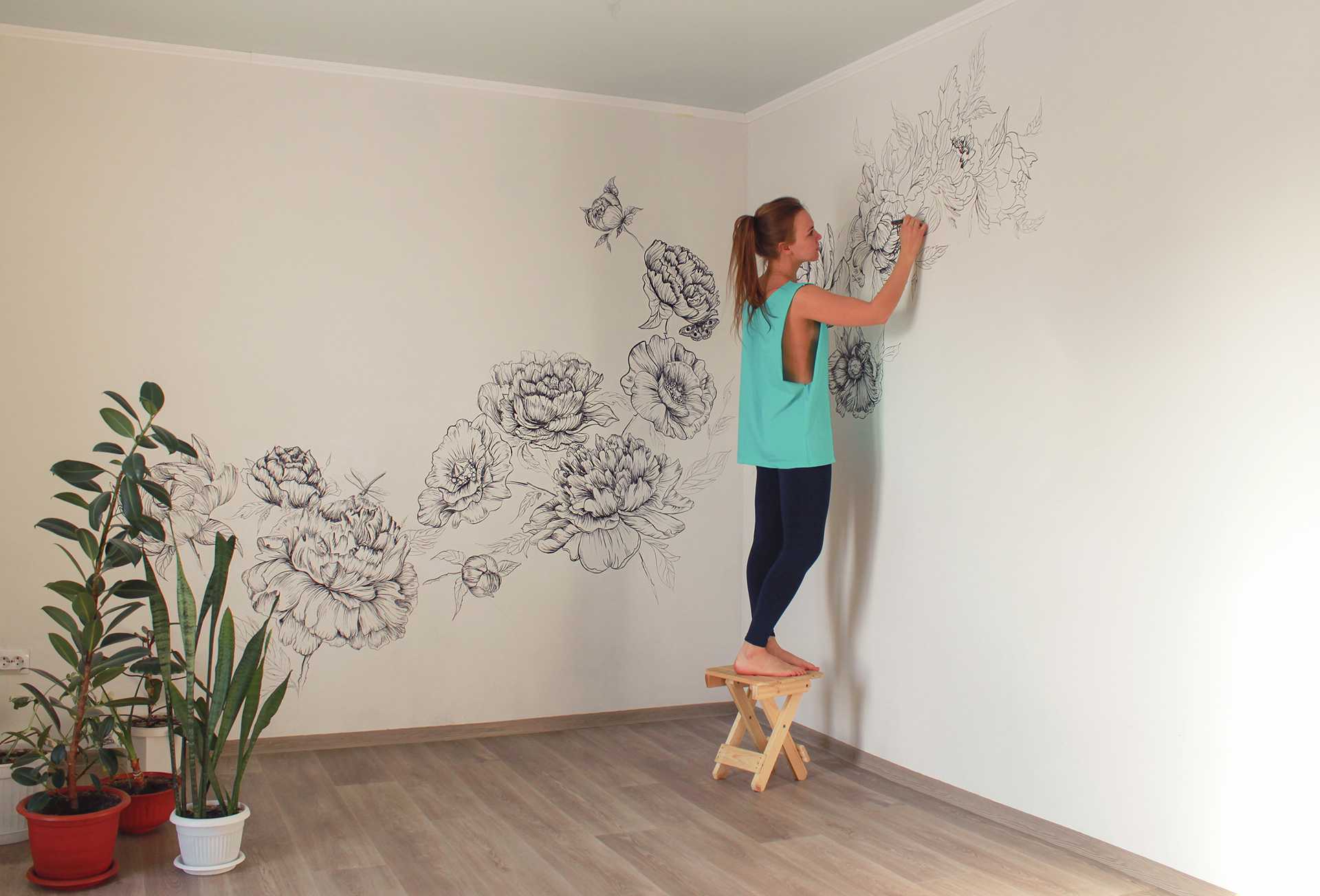 Роспись стен: как сделать художественное и декоративное оформление стен