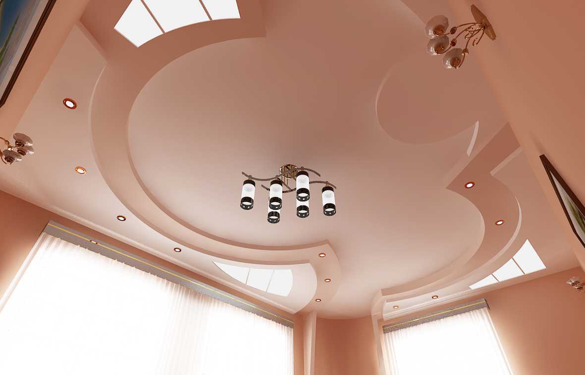 Многоуровневые натяжные потолки (39 фото): каковы варианты декора трехуровневых моделей