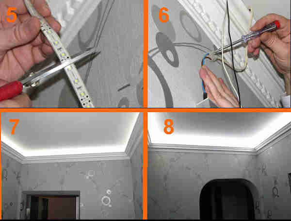 Как сделать потолоки из гипсокартона с подсветкой своими руками