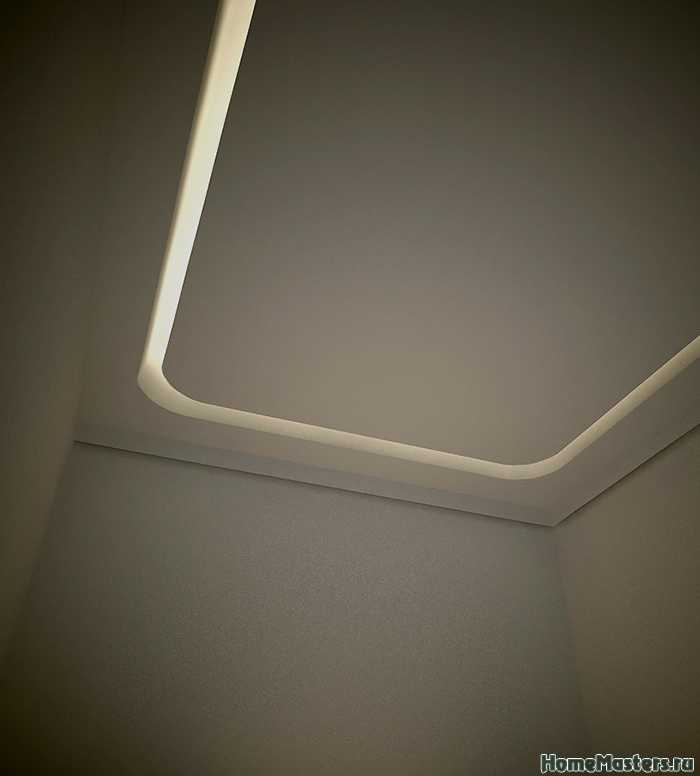 Как сделать потолок из гипсокартона с подсветкой своими руками