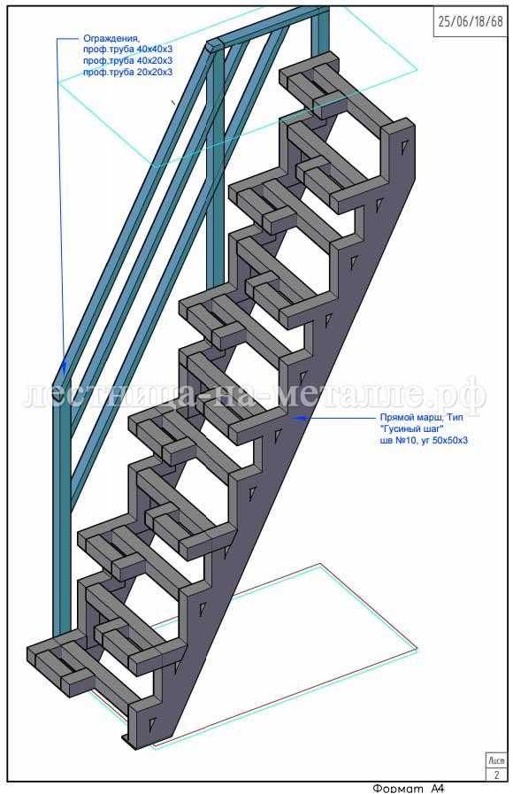 Лестница «гусиный шаг»: выбор материалов, расчет ступеней, рекомендации по изготовлению своими руками