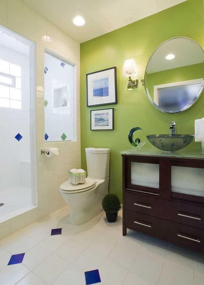 Покраска стен в ванной комнате (50 фото): особенности и красивые цвета