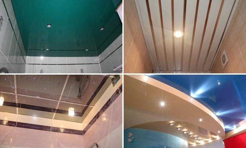 Реечный подвесной потолок в ванной комнате