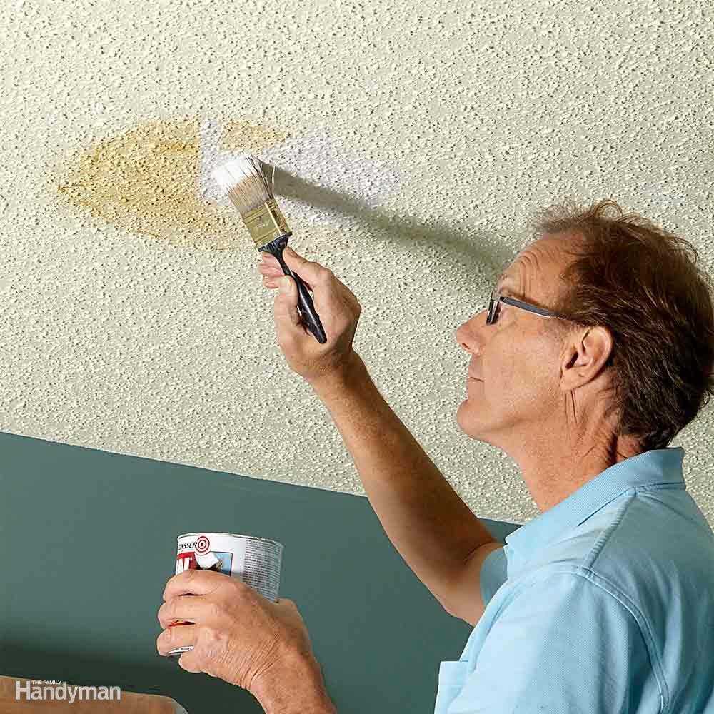 Как красить потолок валиком