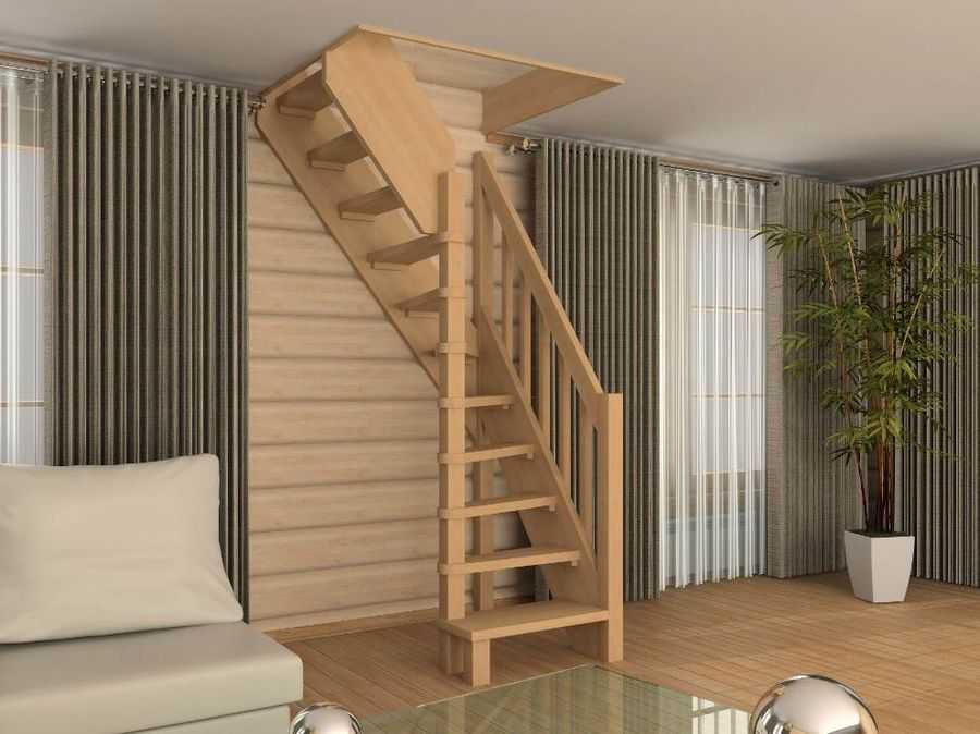 Виды компактных лестниц на второй этаж для небольших домов и маленьких площадей Сколько места занимают малогабаритные лестницы варианты оптимального размещения конструкций
