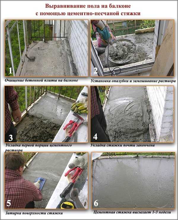 Пол на балконе: подготовка и монтаж основания под финишное покрытие
