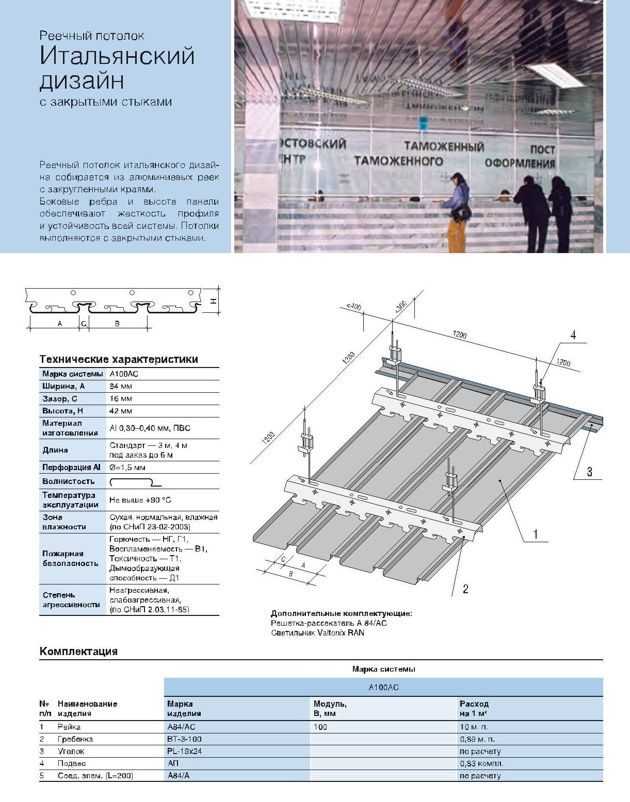 Реечные потолки - цена алюминиевых подвесных потолков за м2 от ооо «фирма бард»