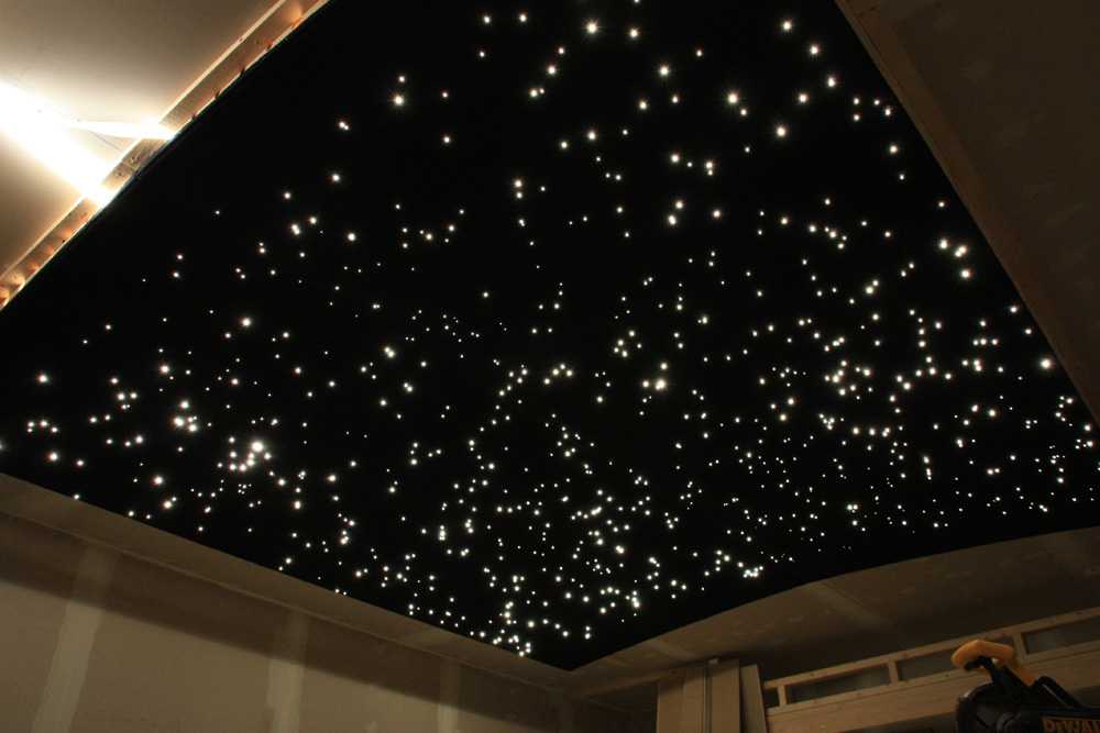 Потолок звездное небо: фото, установка своими руками
