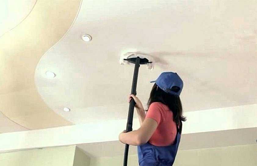 Уход за натяжными матовыми потолками - только ремонт своими руками в квартире: фото, видео, инструкции
