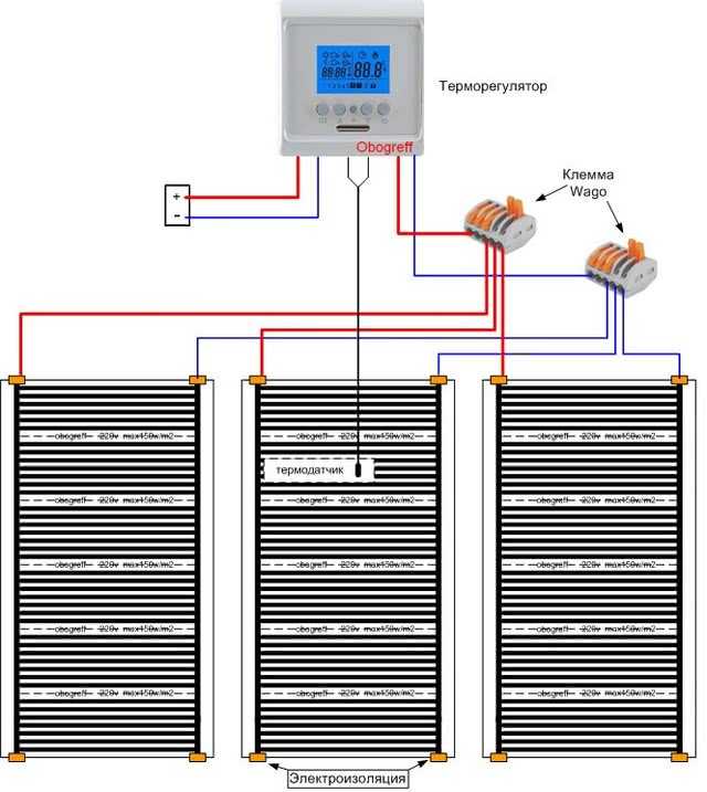 Как подключить теплый пол к электричеству — схема подключения