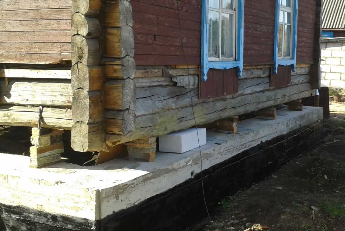 Ремонт фундамента деревянного дома своими руками - с фото и видео