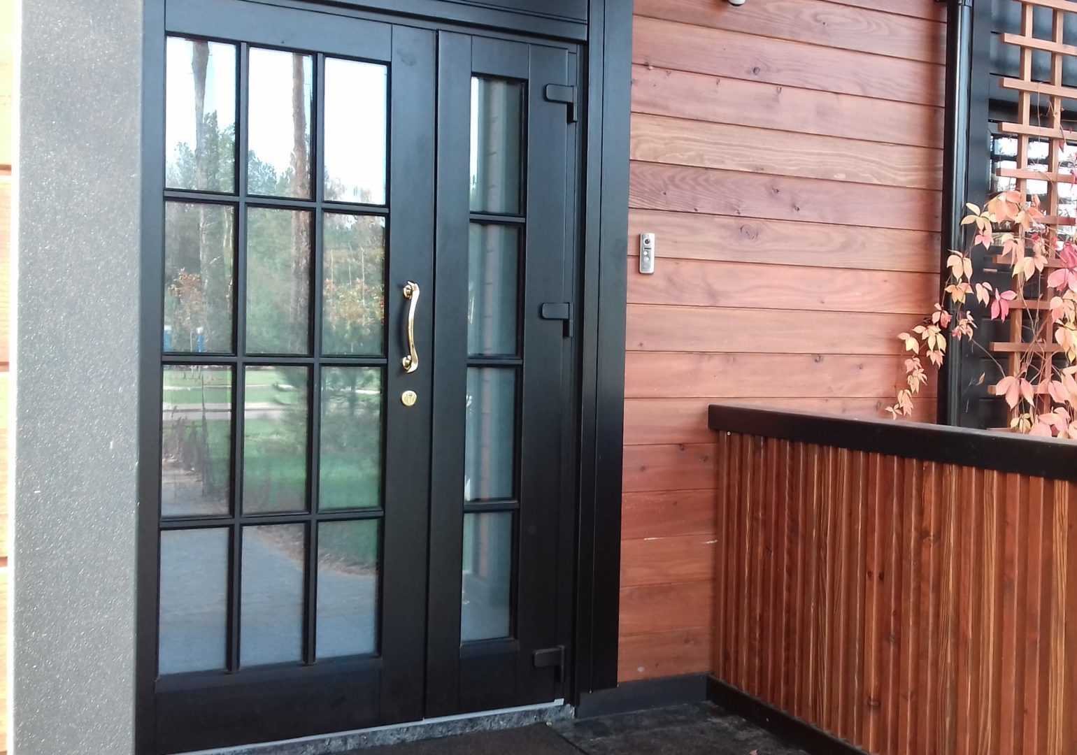 Металлопластиковые двери (47 фото): входные и межкомнатные изделия со стеклом для частного дома из металлопластика