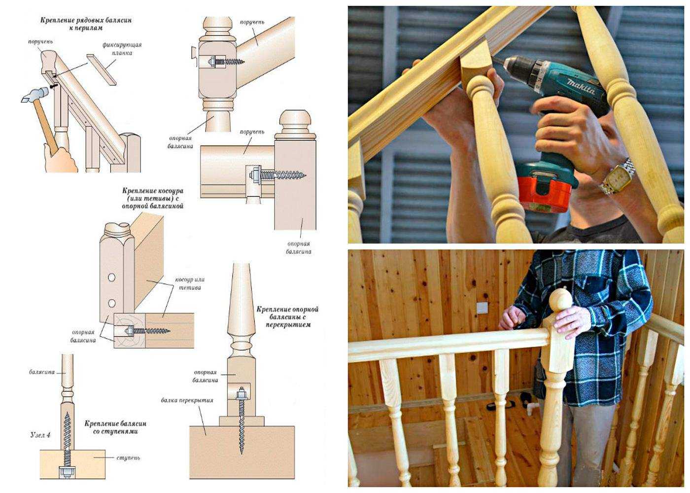 Деревянные перила для лестниц: особенности конструкции Тонкости создания перил Советы по конструированию Инструкция по изготовлению отдельных деталей