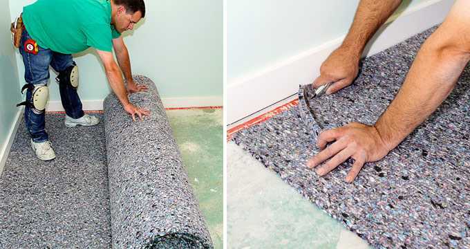 Как постелить ковролин: как правильно стелить на деревянный пол, как положить на бетон, фото и видео
