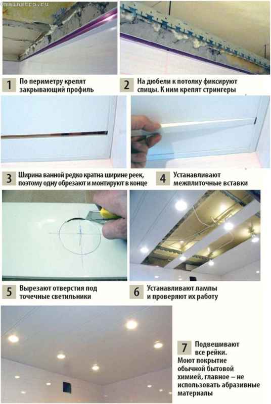 Как правильно установить реечный потолок самому