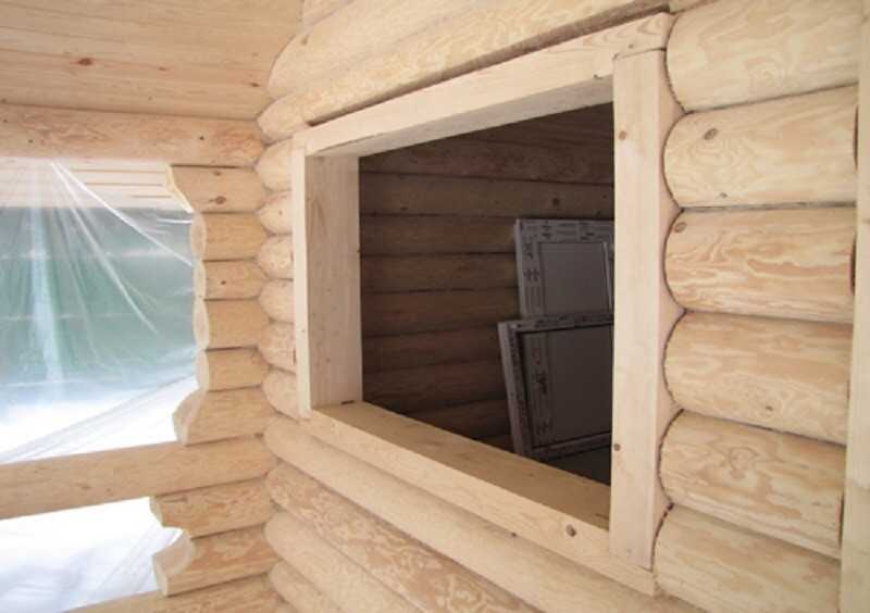 Окосячка окна деревянного дома, окосячка оконных и дверных проемов деревянного дома