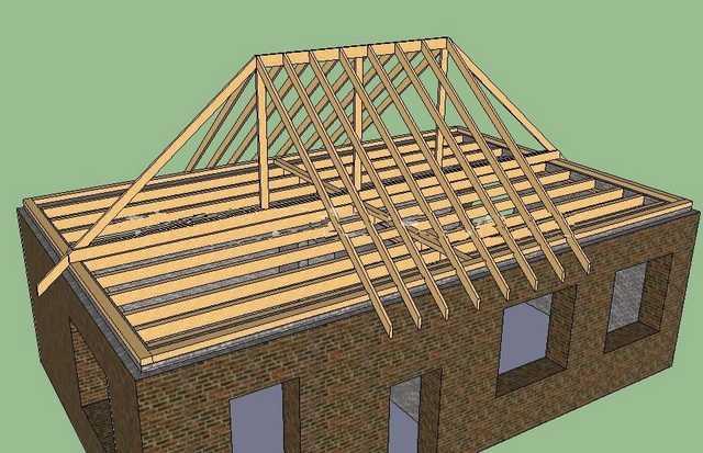 Устройство четырёхскатной крыши