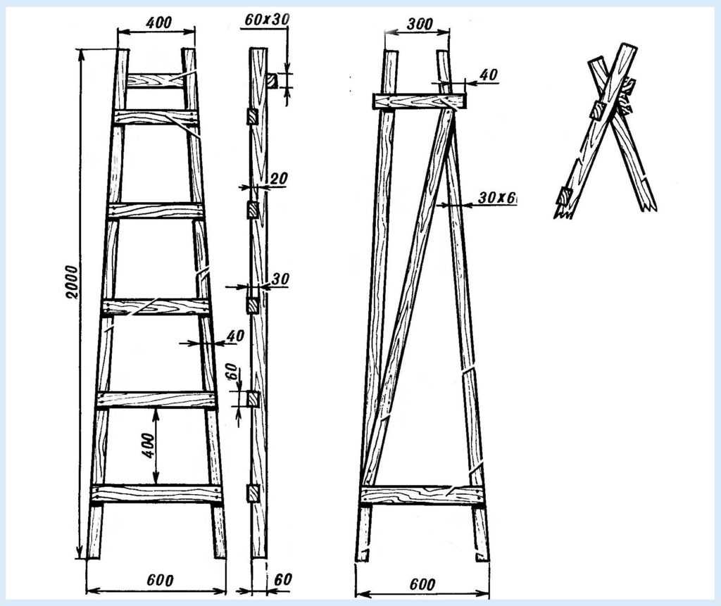 Стремянка своими руками (36 фото): чертежи лестницы из дерева и из профильной трубы, самодельные модели-трансформеры из металла