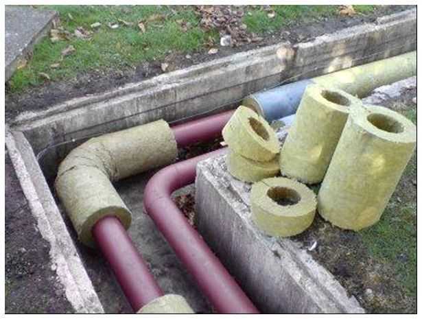 Утепление канализационных труб наружной канализации в земле