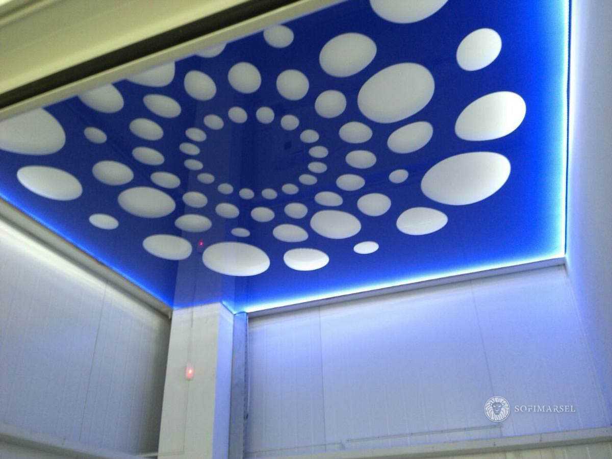 Натяжной потолок с подсветкой по периметру изнутри
 - 30 фото