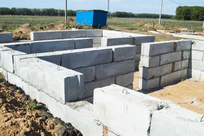 Сборный ленточный фундамент из бетонных блоков фбс для дома: размеры, виды, монтаж, плюсы и минусы