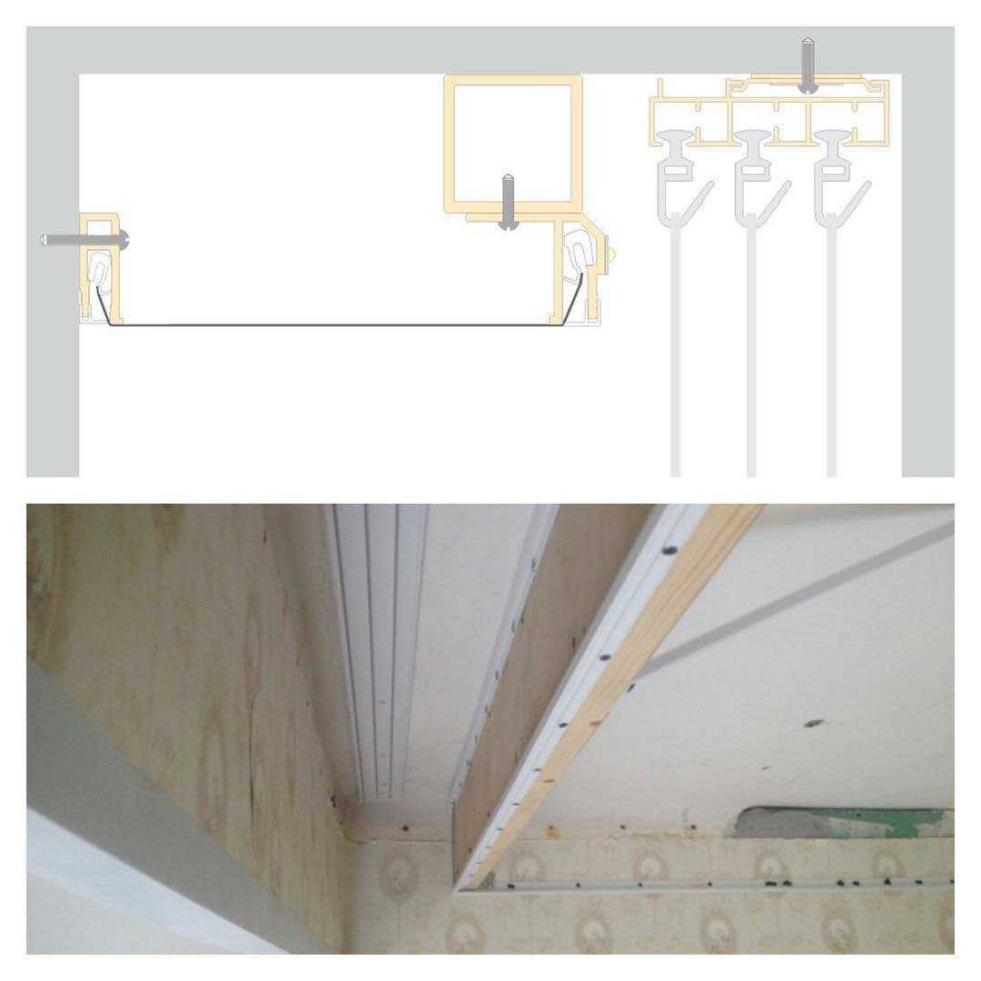Гардина на натяжном потолке (57 фото): потолочная ниша для штор, как повесить на скрытую конструкцию и какие лучше