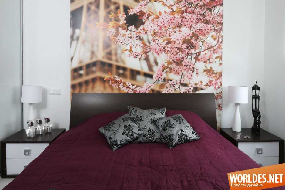 Дизайн обоев в спальне: комбинирование — 40 фото идей интерьера