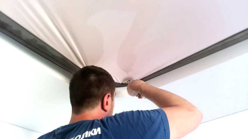 Тканевый натяжной потолок своими руками, как сделать монтаж, преимущества двухуровневых конструкций, подробное фото +видео