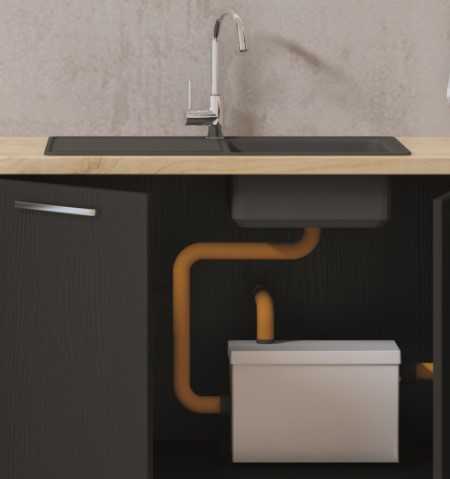 Сантехнический насос для принудительной канализации в квартире на кухне