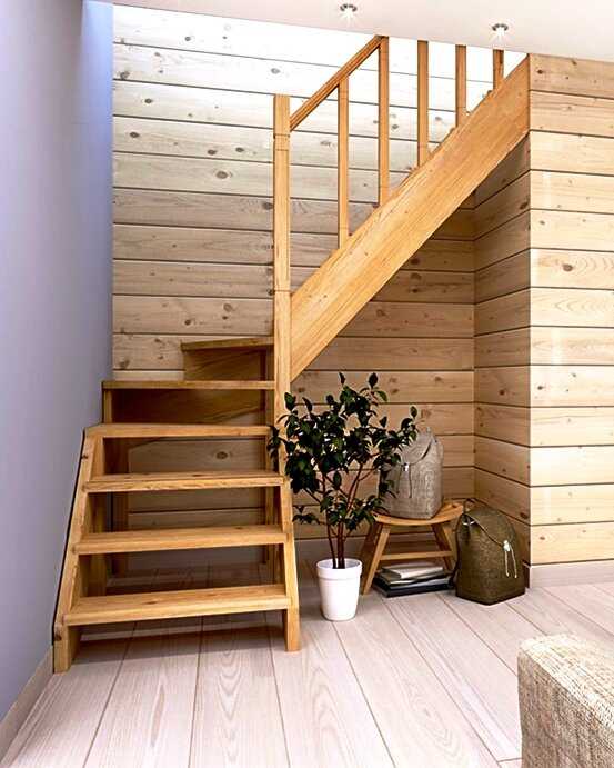 деревянные лестницы с маленькой площадью
