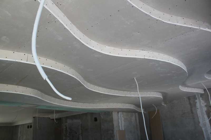 Криволинейные потолки из гипсокартона своими руками: простор для творческого воображения!