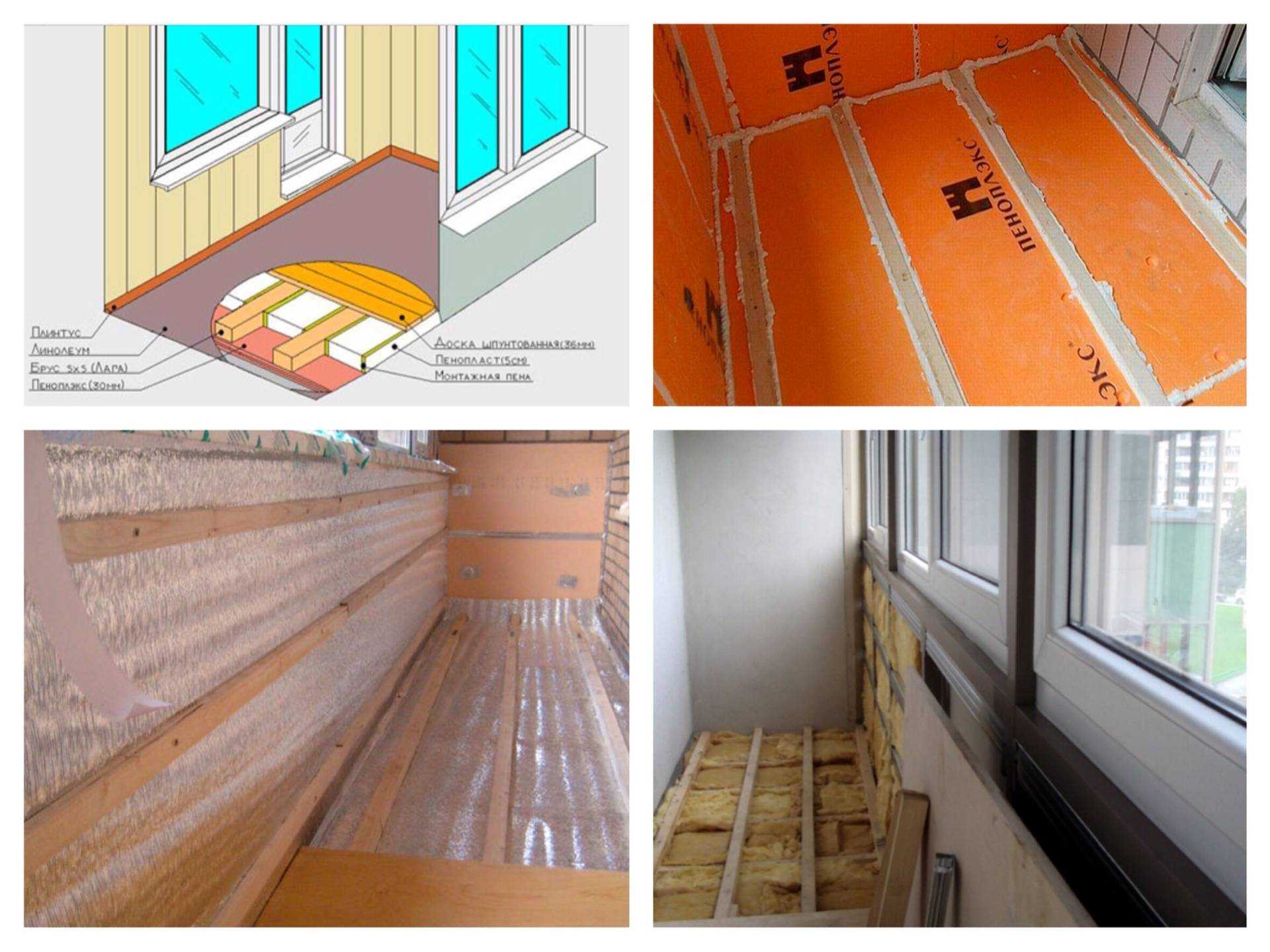 Как утеплить пол на балконе своими руками: материалы и инструкция