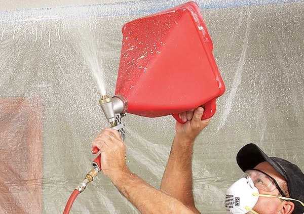 Покраска потолка краскопультом водоэмульсионной краской и стен: цена компрессоров и видео