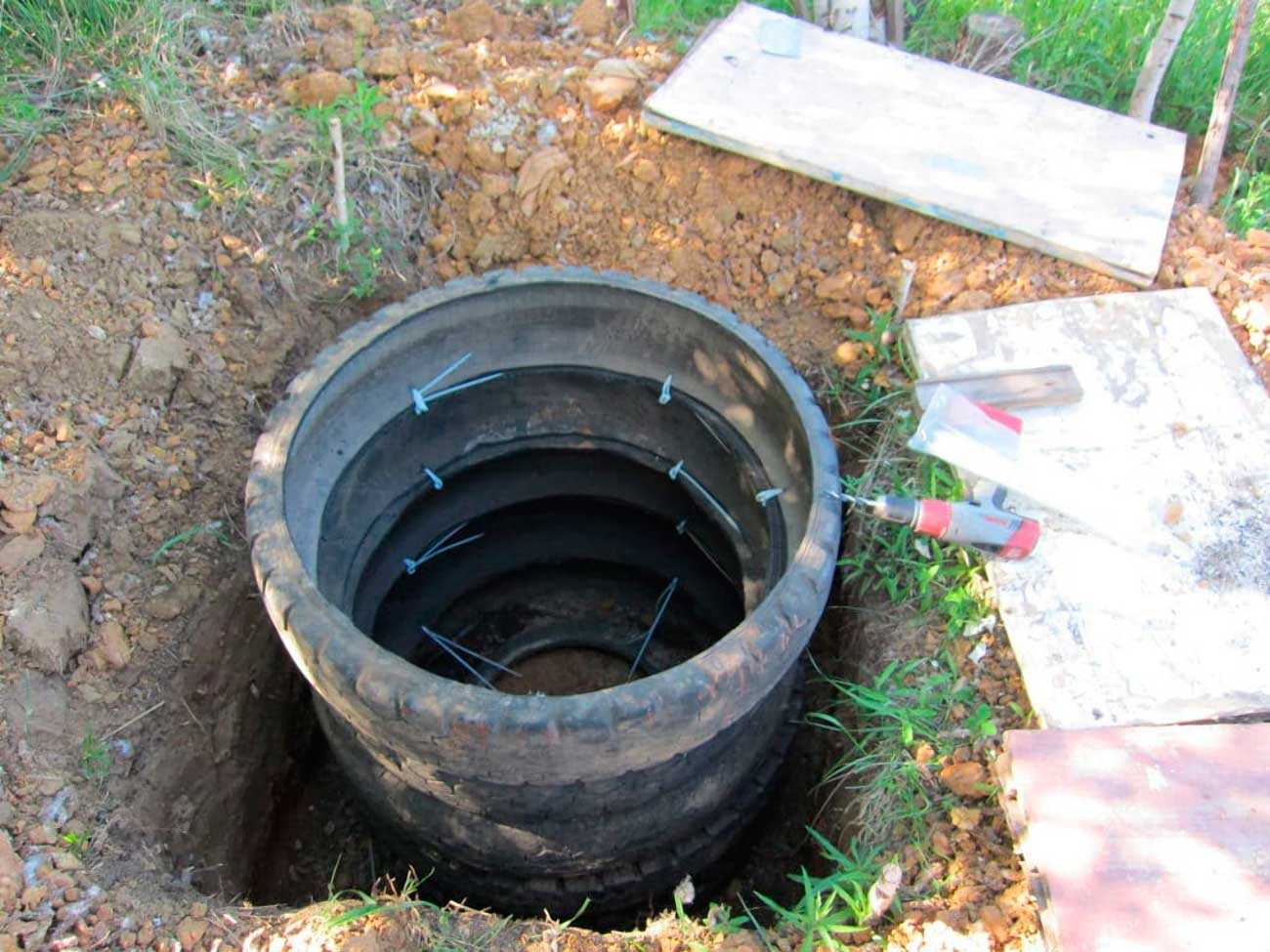 Как сделать выгребную яму с септиком