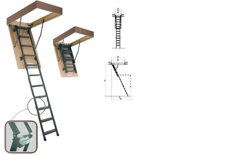 Удобная чердачная лестница своими руками: чертежи и 4 вида