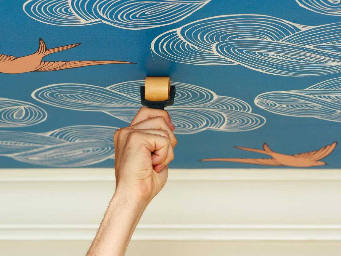 Рисунок на потолке своими руками – техника нанесения