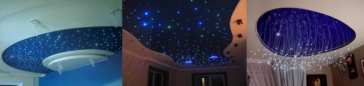 Натяжной потолок с эффектом «звездного неба»